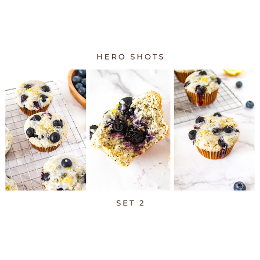 Blueberry Lemon Poppy Seed Muffins (GF) (set 2)