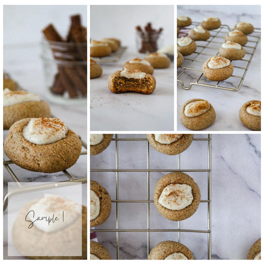 Vegan Gingerbread Thumbprint Cookies (gluten free/dairy free) (set 1)